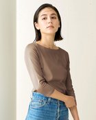 【ドゥクラッセ/DoCLASSE】のボートネック/7分袖・ドゥクラッセTシャツ(58cm丈) 人気、トレンドファッション・服の通販 founy(ファニー) ファッション Fashion レディースファッション WOMEN トップス・カットソー Tops/Tshirt シャツ/ブラウス Shirts/Blouses ロング / Tシャツ T-Shirts カットソー Cut and Sewn カットソー Cut And Sew thumbnail ダークブラウン|ID: prp329100003115874 ipo3291000000028255441