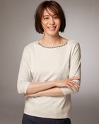 【ドゥクラッセ/DoCLASSE】のビジューボートネック/7分袖・ドゥクラッセT 人気、トレンドファッション・服の通販 founy(ファニー) ファッション Fashion レディースファッション Fashion for Women トップス・カットソー Cut & Sew Tops シャツ・ブラウス・オフィスカジュアル Elegant Blouses & Button-Ups ロングTシャツ・Tシャツ Longline T-Shirts & Tees カットソー・ベーシックTシャツ Cut-and-Sewn Tops / Stretch Tees & Basics インナー Innerwear カットソー Cut and Sewn Top ジャケット Jacket, Outerwear ダブル Double, Double-Breasted 定番 Standard, Basic Item なめらか Smooth, Silky Texture 人気 Popular, Best Seller パール Pearl, Pearl Accent ビジュー Bijou, Jewel-like Accent フロント Front, Front Design ベーシック Basic, Essential ボトム Bottoms, Lower Wear リラックス Relax, Relaxed Fit 夏 Summer エレガント 上品 Elegant ビジネス 仕事 通勤 Business / Work / Commuting thumbnail ライトグレー|ID: prp329100003115899 ipo3291000000034474767