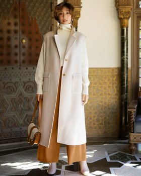 【ドゥクラッセ/DoCLASSE】 カシミヤ混ウールリバー・ロングジレ人気、トレンドファッション・服の通販 founy(ファニー) ファッション Fashion レディースファッション Fashion for Women アウター Coat / Outerwear Collection レディースジャケット・軽アウター Jackets ジャケット Jacket, Outerwear 雑誌 Magazine, Fashion Magazine |ID:prp329100003115905