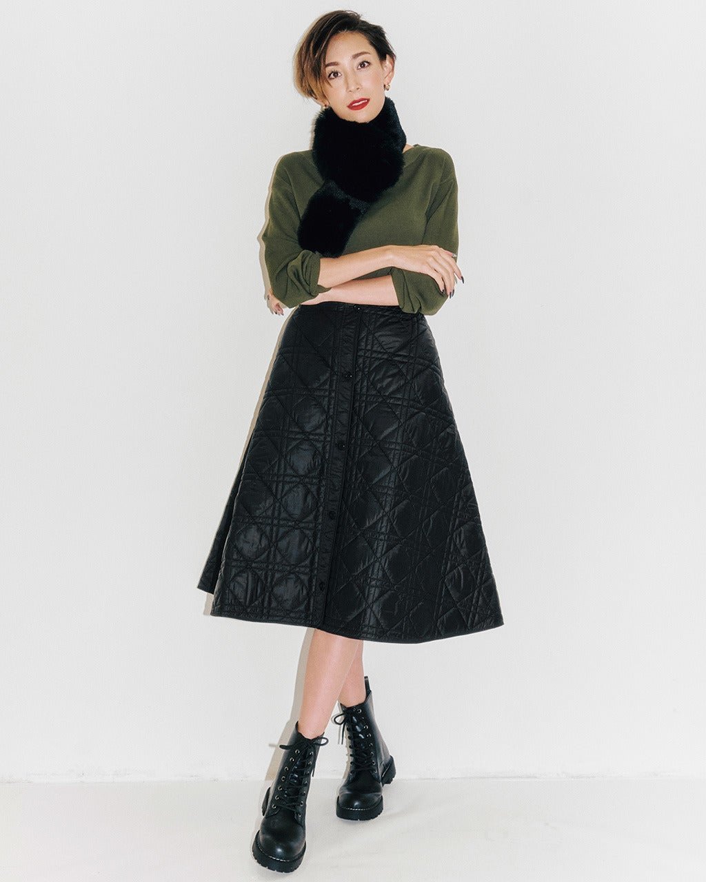 【ドゥクラッセ/DoCLASSE】のキルトデザイン・プリンセスラインスカート インテリア・キッズ・メンズ・レディースファッション・服の通販 founy(ファニー) 　ファッション　Fashion　レディースファッション　Fashion for Women　スカート　Skirts　キルティング　Quilted, Quilting　今季　This Season, Current Season　ブラック|ID: prp329100003115941 ipo3291000000034576293