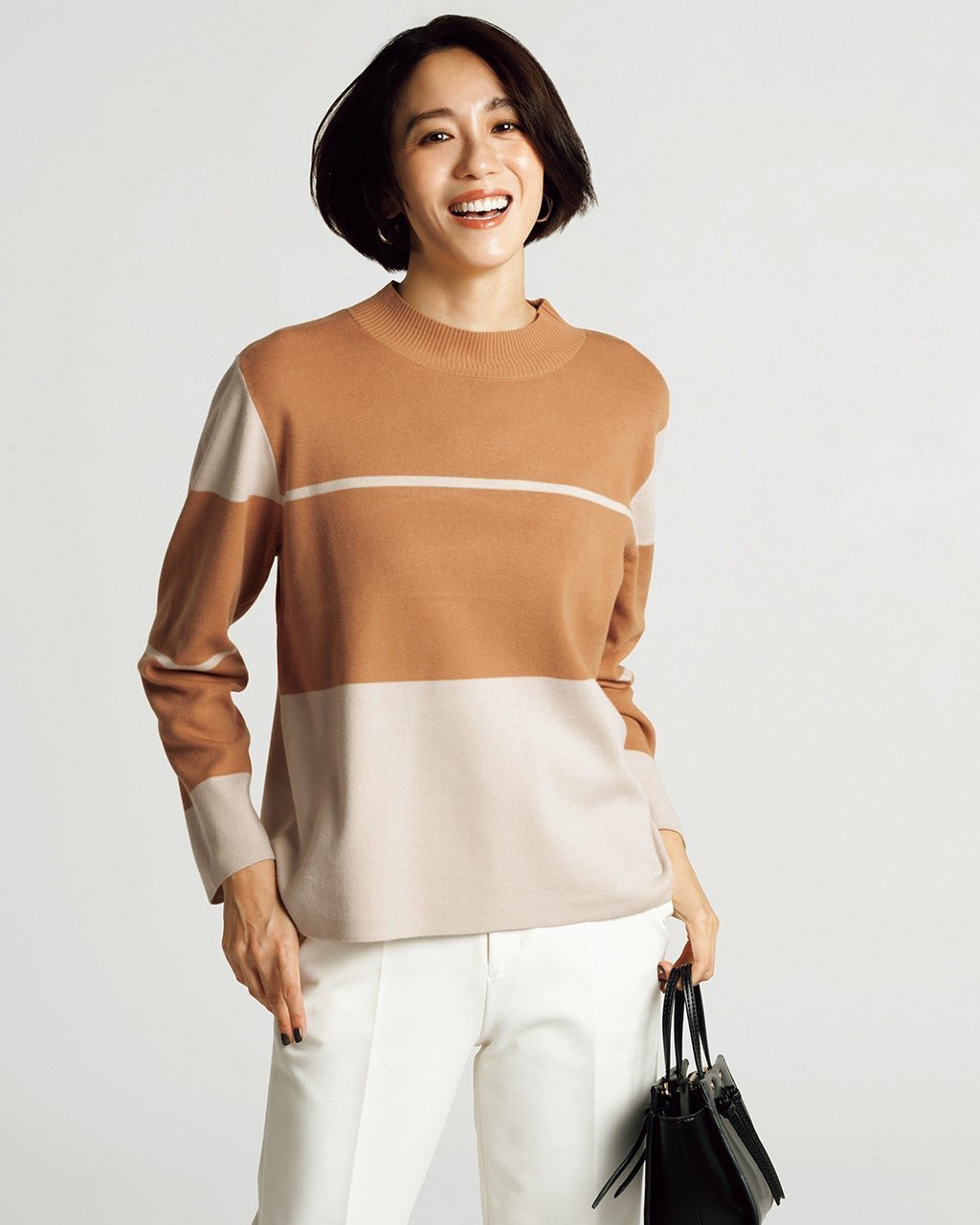 【ドゥクラッセ/DoCLASSE】の総針編み・バイカラーハイネック 人気、トレンドファッション・服の通販 founy(ファニー) 　ファッション　Fashion　レディースファッション　Fashion for Women　トップス・カットソー　Cut & Sew Tops　ニット　Knit Tops & Sweaters　セーター　Sweater, Knitwear　ハイネック　High Neck, Mock Neck　モノトーン　Monotone, Black and White　 other-1|ID: prp329100003115958 ipo3291000000034576294