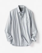 【ドゥクラッセ/DoCLASSE / MEN】のダブル起毛フランネルシャツ/ボタンダウン サックスストライプ|ID: prp329100003115977 ipo3291000000035798047