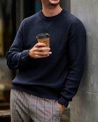 【ドゥクラッセ/DoCLASSE / MEN】のコンフォートクルーネックセーター ネイビー|ID: prp329100003115989 ipo3291000000036036690