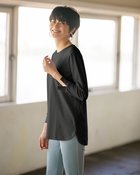 【ドゥクラッセ/DoCLASSE】の超長綿・シャツテールトップス 人気、トレンドファッション・服の通販 founy(ファニー) ファッション Fashion レディースファッション WOMEN トップス・カットソー Tops/Tshirt シャツ/ブラウス Shirts/Blouses ロング / Tシャツ T-Shirts カットソー Cut and Sewn なめらか Smooth カットソー Cut And Sew ベーシック Basic 定番 Standard 長袖 Long Sleeve thumbnail ブラック|ID: prp329100003116001 ipo3291000000028255061