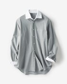 【ドゥクラッセ/DoCLASSE / MEN】のシンプリシティ/ワイド襟シャツ チャコールパターン|ID: prp329100003116007 ipo3291000000028255083