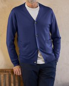 【ドゥクラッセ/DoCLASSE / MEN】のキャッシュウール・カーディガン ネイビー|ID: prp329100003116017 ipo3291000000028255129