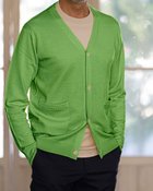 【ドゥクラッセ/DoCLASSE / MEN】のキャッシュウール・カーディガン グリーン|ID: prp329100003116017 ipo3291000000036036736