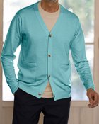 【ドゥクラッセ/DoCLASSE / MEN】のキャッシュウール・カーディガン アクアブルー|ID: prp329100003116017 ipo3291000000036036741