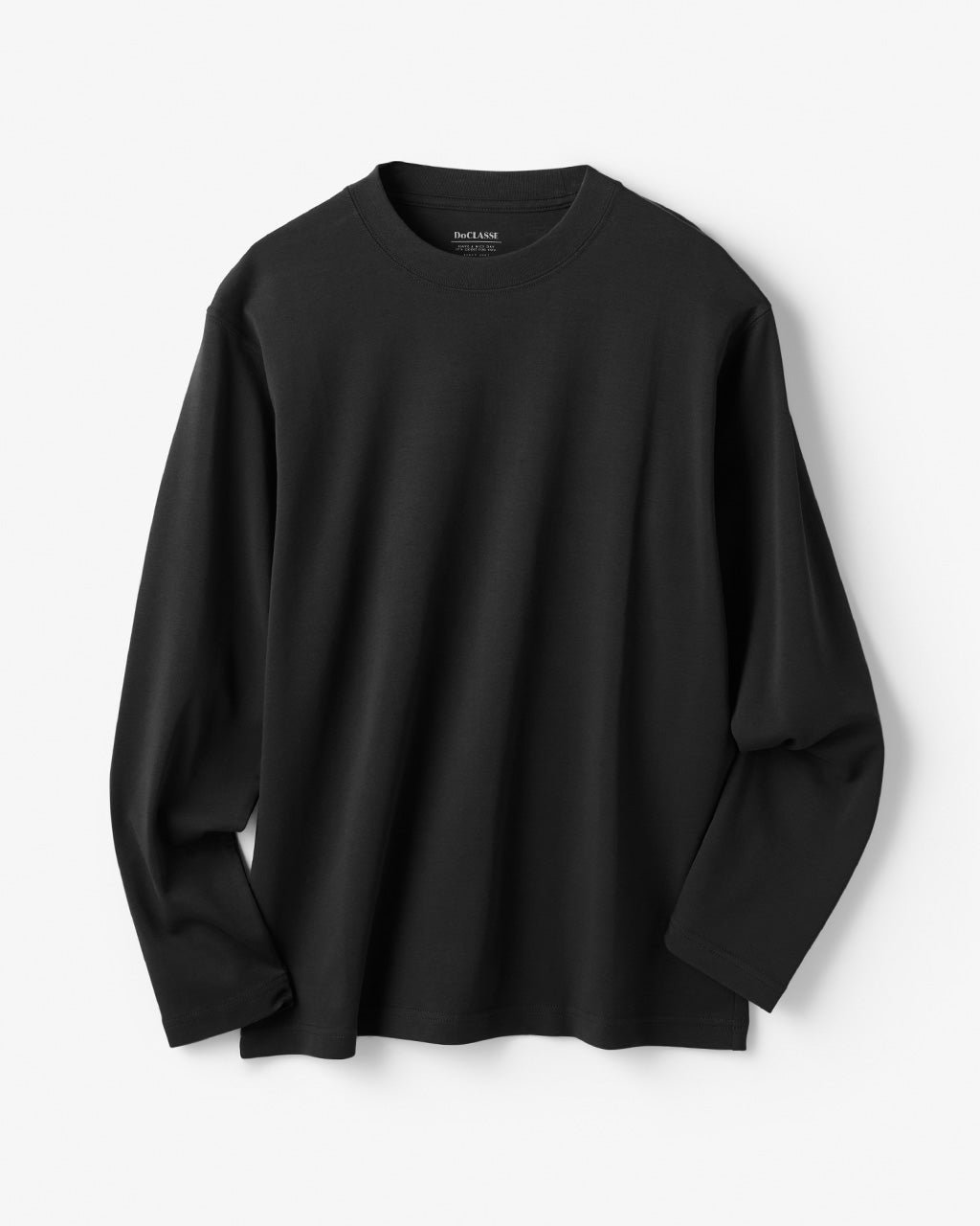 【ドゥクラッセ/DoCLASSE / MEN】のクルーネック長袖・ドゥクラッセT インテリア・キッズ・メンズ・レディースファッション・服の通販 founy(ファニー) ファッション Fashion メンズファッション Fashion for Men トップス・カットソー Cut & Sew Tops メンズシャツ Shirts ポロシャツ / きれいめカジュアルスタイル Polo Shirts なめらか Smooth, Silky Texture シルケット Silket, Silky Cotton フィット Fit, Slim Fit メンズ Men's, Menswear エレガント 上品 Elegant 今季 This Season, Current Season 長袖 Long Sleeve, Full Sleeve ブラック|ID: prp329100003116045 ipo3291000000035345574