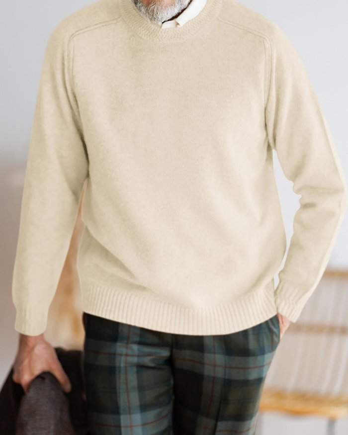 【ドゥクラッセ/DoCLASSE / MEN】のラムズウールクルーネックニット インテリア・キッズ・メンズ・レディースファッション・服の通販 founy(ファニー) https://founy.com/ ファッション Fashion メンズファッション Fashion for Men インナー Innerwear セーター Sweater, Knitwear フィット Fit, Slim Fit メンズ Men's, Menswear レギュラー Regular, Standard Fit |ID: prp329100003116053 ipo3291000000036036548