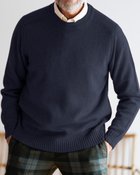 【ドゥクラッセ/DoCLASSE / MEN】のラムズウールクルーネックニット ネイビー|ID: prp329100003116053 ipo3291000000036036556