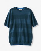 【ドゥクラッセ/DoCLASSE / MEN】の無地ボーダーニットTシャツ ネイビー|ID: prp329100003116118 ipo3291000000028254581