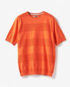 【ドゥクラッセ/DoCLASSE / MEN】の無地ボーダーニットTシャツ 人気、トレンドファッション・服の通販 founy(ファニー) ファッション Fashion メンズファッション MEN セーター Sweater ボーダー Border メンズ Mens ワッフル Waffle 無地 Plain Color thumbnail オレンジ|ID: prp329100003116118 ipo3291000000028254582