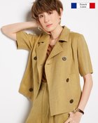 【ドゥクラッセ/DoCLASSE】の極リネン・五分袖ジャケット マスタード|ID: prp329100003116122 ipo3291000000033500362