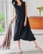 【ドゥクラッセ/DoCLASSE】のコットンポンチ・アシメワンピース 人気、トレンドファッション・服の通販 founy(ファニー) ファッション Fashion レディースファッション Fashion for Women ワンピース Dresses thumbnail ミッドナイトブルー|ID: prp329100003116124 ipo3291000000035797478