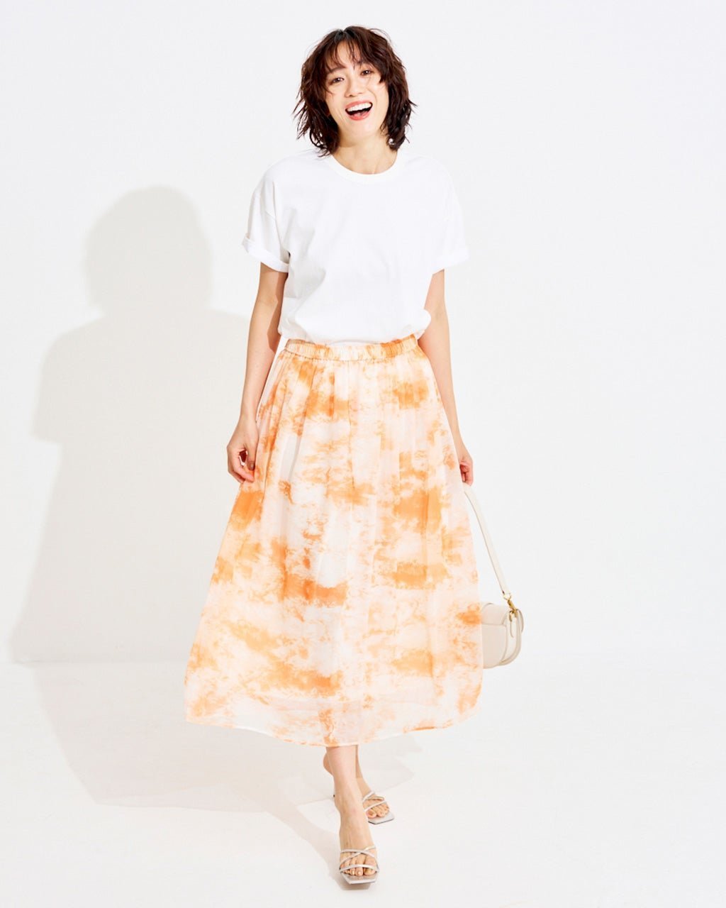 【ドゥクラッセ/DoCLASSE】のタイダイシフォン・ギャザースカート インテリア・キッズ・メンズ・レディースファッション・服の通販 founy(ファニー) 　ファッション　Fashion　レディースファッション　Fashion for Women　スカート　Skirts　オレンジ　Orange　シフォン　Chiffon, Lightweight Fabric　リゾート　Resort, Vacation Style　夏　Summer　オレンジパターン|ID: prp329100003116129 ipo3291000000035798885