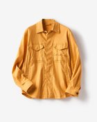 【ドゥクラッセ/DoCLASSE / MEN】のリネンストレッチサファリシャツ オレンジ|ID: prp329100003116138 ipo3291000000028254623