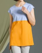 【ドゥクラッセ/DoCLASSE】の切替長め丈/フレンチ袖・ドゥクラッセTシャツ オレンジ|ID: prp329100003116188 ipo3291000000035795676