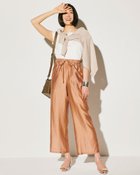 【ドゥクラッセ/DoCLASSE】のとろみ素材・ドロストワイドパンツ ライトモカ|ID: prp329100003116257 ipo3291000000035795593