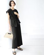 【ドゥクラッセ/DoCLASSE】のジョーゼット・ツイストフロントセットアップ 人気、トレンドファッション・服の通販 founy(ファニー) ファッション Fashion レディースファッション Fashion for Women ワンピース Dresses インナー Innerwear キャミソール Camisole, Spaghetti Strap Top ジョーゼット Georgette, Semi-Sheer Fabric セットアップ Set-Up, Coordinated Outfit フロント Front, Front Design モダン Modern, Contemporary ワイド Wide, Wide Fit thumbnail ブラック|ID: prp329100003116326 ipo3291000000035796487