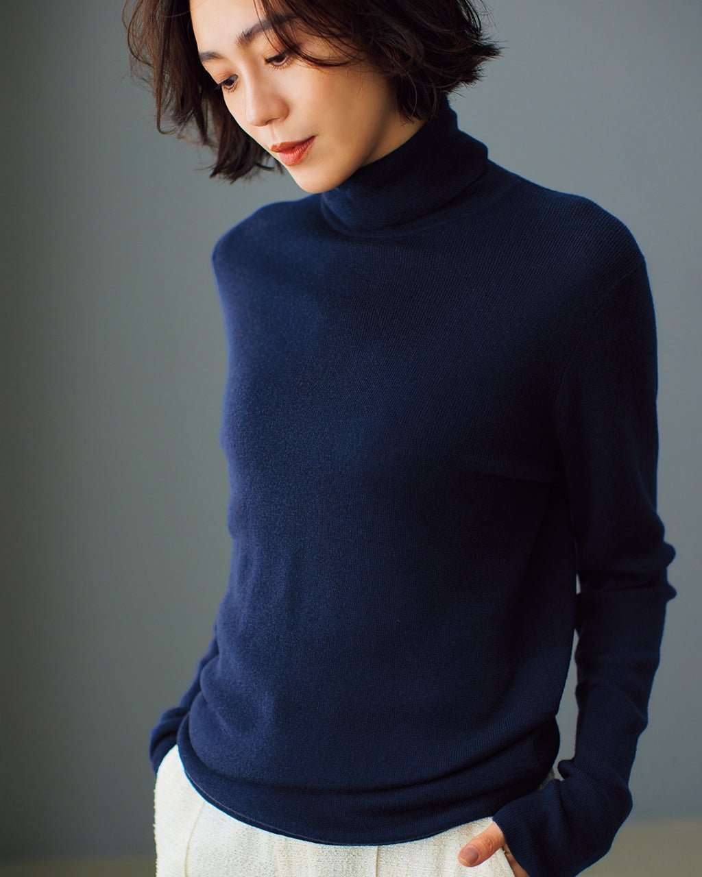 【ドゥクラッセ/DoCLASSE】のマシュマロウール100・タートルネック インテリア・キッズ・メンズ・レディースファッション・服の通販 founy(ファニー) 　ファッション　Fashion　レディースファッション　Fashion for Women　トップス・カットソー　Cut & Sew Tops　ニット　Knit Tops & Sweaters　タートルネック・ハイネックトップス　Turtlenecks & High-Neck Tops　なめらか　Smooth, Silky Texture　インナー　Innerwear　シルケット　Silket, Silky Cotton　セーター　Sweater, Knitwear　タートルネック　Turtleneck, High Neck　ミッドナイトブルー|ID: prp329100003116342 ipo3291000000036274035