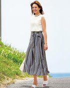 【ドゥクラッセ/DoCLASSE】のコットンサテン・タックスカート 人気、トレンドファッション・服の通販 founy(ファニー) ファッション Fashion レディースファッション Fashion for Women スカート Skirts ストライプ Stripe, Striped Pattern プリント Print, Printed Pattern モダン Modern, Contemporary 夏 Summer thumbnail マルチ|ID: prp329100003116355 ipo3291000000036008841