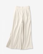 【ドゥクラッセ/DoCLASSE】のストレッチリネン・タックワイドパンツ オフホワイト|ID: prp329100003116378 ipo3291000000035799322