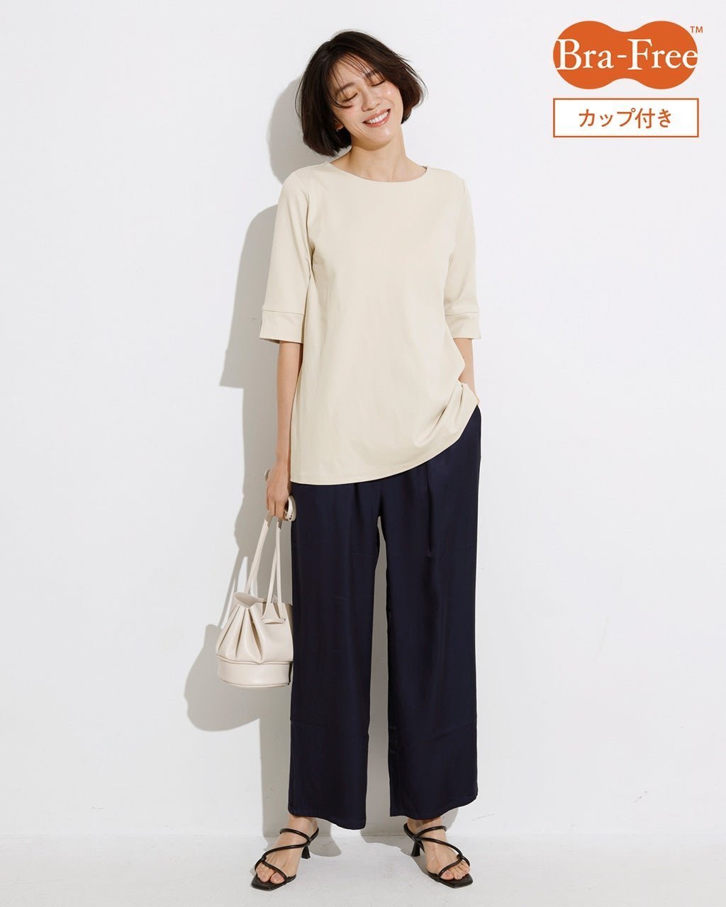 【ドゥクラッセ/DoCLASSE】のブラフリー・ボートネック6分袖 インテリア・キッズ・メンズ・レディースファッション・服の通販 founy(ファニー) 　ファッション　Fashion　レディースファッション　Fashion for Women　トップス・カットソー　Cut & Sew Tops　シャツ・ブラウス・オフィスカジュアル　Elegant Blouses & Button-Ups　ロングTシャツ・Tシャツ　Longline T-Shirts & Tees　カットソー・ベーシックTシャツ　Cut-and-Sewn Tops / Stretch Tees & Basics　アンダー　Underwear Essentials　エレガント 上品　Elegant　カットソー　Cut and Sewn Top　なめらか　Smooth, Silky Texture　フロント　Front, Front Design　リラックス　Relax, Relaxed Fit　アイスグレー|ID: prp329100003116400 ipo3291000000033014013