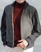 【ドゥクラッセ/DoCLASSE / MEN】のハリスツイードリブブルゾン グレーパターン|ID: prp329100003116450 ipo3291000000028258988