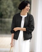 【ドゥクラッセ/DoCLASSE】の光沢タフタ・ジップブルゾン ブラック|ID: prp329100003116459 ipo3291000000035795347