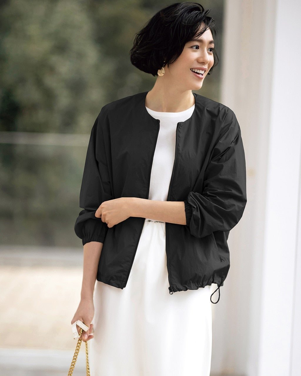 【ドゥクラッセ/DoCLASSE】の光沢タフタ・ジップブルゾン インテリア・キッズ・メンズ・レディースファッション・服の通販 founy(ファニー) 　ファッション　Fashion　レディースファッション　Fashion for Women　アウター　Coat / Outerwear Collection　レディースジャケット・軽アウター　Jackets　ブルゾンジャケット・スポーティアウター　Blouson Jackets　ジャケット　Jacket, Outerwear　ブラック|ID: prp329100003116459 ipo3291000000035795347