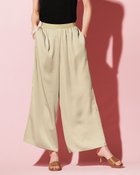 【ドゥクラッセ/DoCLASSE】のマットサテン・ワイドパンツ ベージュ|ID: prp329100003116473 ipo3291000000028259006