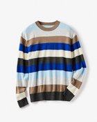 【ドゥクラッセ/DoCLASSE / MEN】のマルチボーダー・プルオーバーニット ブルー・パターン|ID: prp329100003116508 ipo3291000000035794794