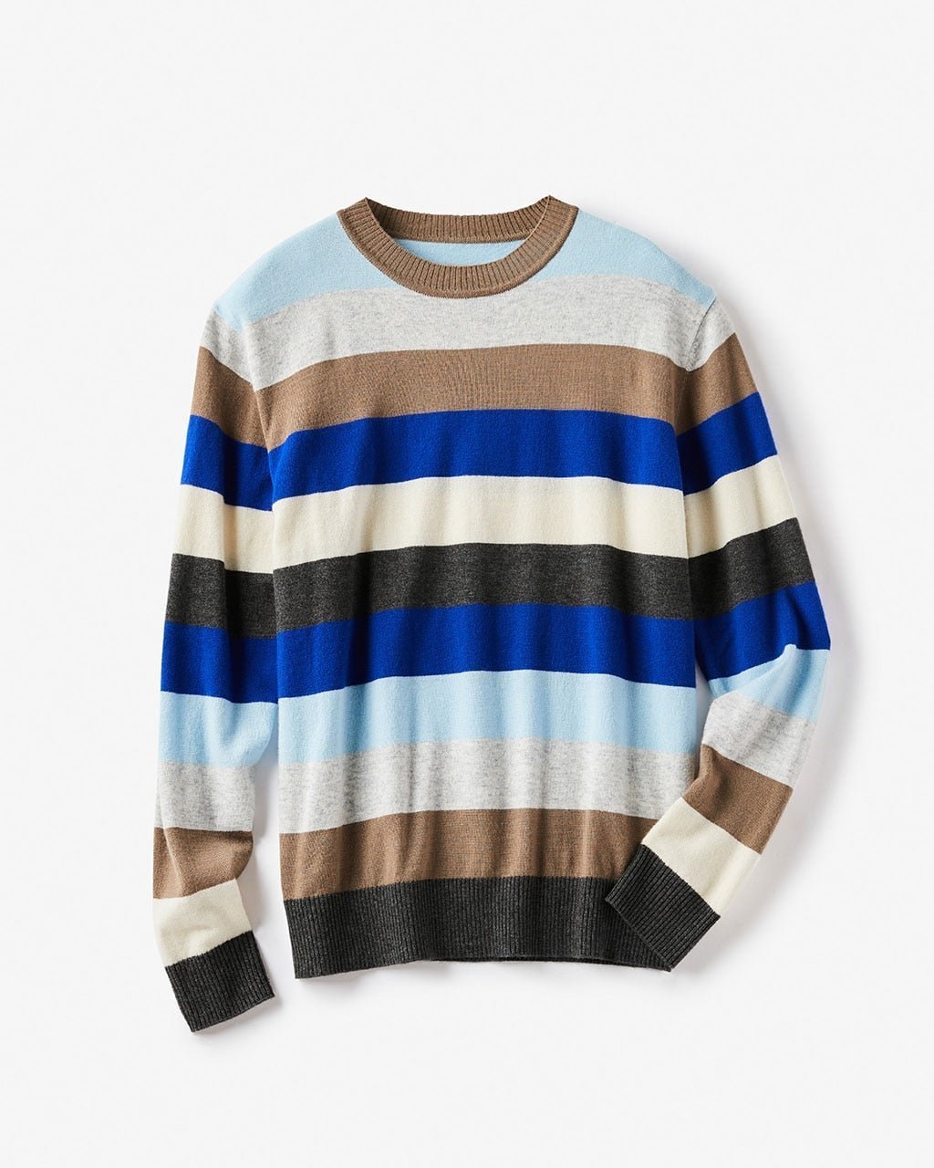【ドゥクラッセ/DoCLASSE / MEN】のマルチボーダー・プルオーバーニット インテリア・キッズ・メンズ・レディースファッション・服の通販 founy(ファニー) 　ファッション　Fashion　メンズファッション　Fashion for Men　トップス・カットソー　Cut & Sew Tops　ニット・セーター / 定番トップス　Knit Tops & Sweaters　なめらか　Smooth, Silky Texture　セーター　Sweater, Knitwear　メンズ　Men's, Menswear　ブルー・パターン|ID: prp329100003116508 ipo3291000000035794794