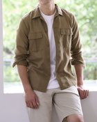 【ドゥクラッセ/DoCLASSE / MEN】のハイブリッド・サファリシャツ/長袖 カーキ|ID: prp329100003116565 ipo3291000000035800055