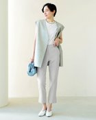 【ドゥクラッセ/DoCLASSE】のカルゼダブルクロス・スティックパンツ ライトグレー|ID: prp329100003116645 ipo3291000000028258855