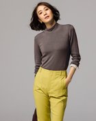 【ドゥクラッセ/DoCLASSE】のシルクニット・総針ハイネック チャコール|ID: prp329100003116651 ipo3291000000028258869