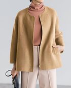 【ドゥクラッセ/DoCLASSE】のダブルフェイスウール・ショートコート ベージュパターン|ID: prp329100003116655 ipo3291000000034807830