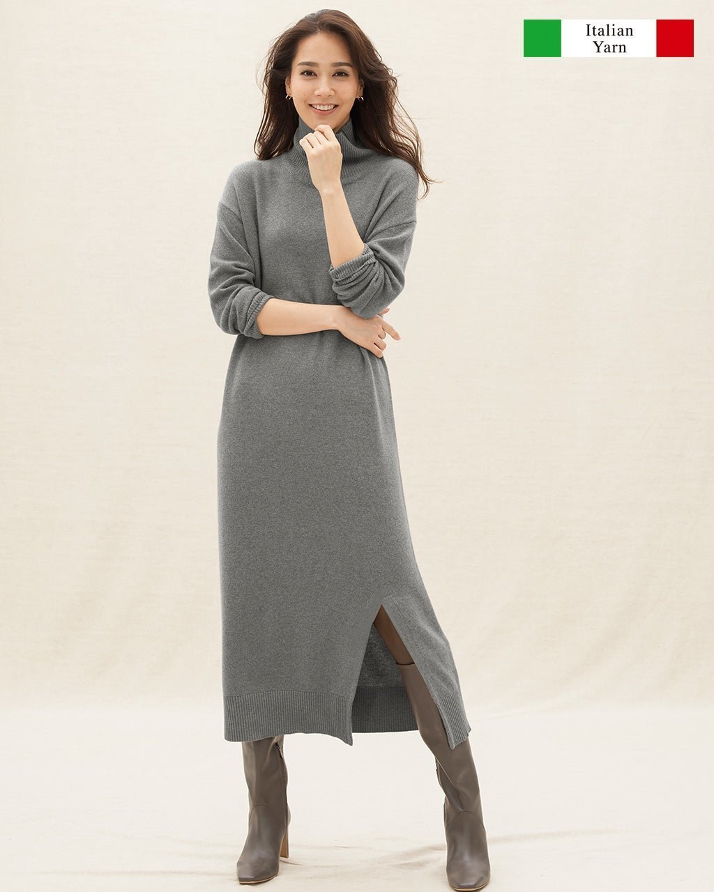 【ドゥクラッセ/DoCLASSE】のイタリア糸・カシミヤ混ニットワンピース 人気、トレンドファッション・服の通販 founy(ファニー) 　ファッション　Fashion　レディースファッション　WOMEN　ワンピース　Dress　ニットワンピース　Knit Dresses　なめらか　Smooth　イタリア　Italy　カシミヤ　Cashmere　スリット　Slit　セットアップ　Set Up　タートル　Turtle　ベスト　Vest　今季　This Season　A/W・秋冬　Aw・Autumn/Winter・Fw・Fall-Winter　 other-1|ID: prp329100003116695 ipo3291000000029774357