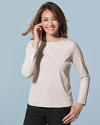 【ドゥクラッセ/DoCLASSE】のボートネック/長袖・ドゥクラッセTシャツ(58cm丈) ライトグレー|ID: prp329100003116704 ipo3291000000033772049