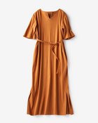 【ドゥクラッセ/DoCLASSE】のストレッチリネン・キーネックワンピース テラコッタ|ID: prp329100003116746 ipo3291000000032502677