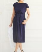 【ドゥクラッセ/DoCLASSE】のハイストレッチリネン・フレンチワンピース ミッドナイトブルー|ID: prp329100003116760 ipo3291000000028258642