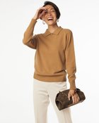 【ドゥクラッセ/DoCLASSE】のピュアカシミヤ・ポロ衿プルオーバー キャメル|ID: prp329100003116822 ipo3291000000028258513