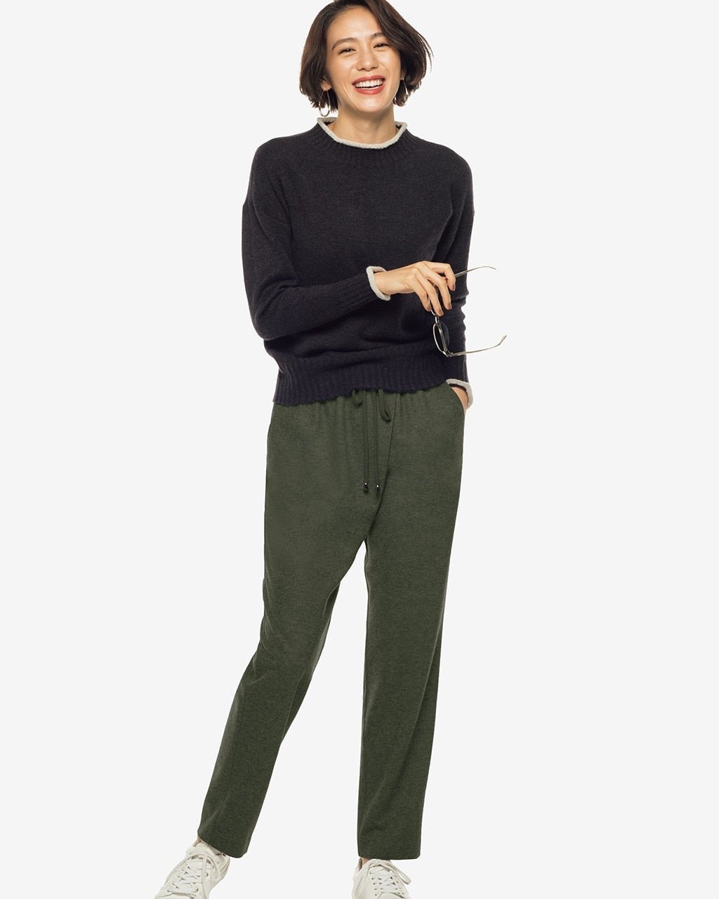 【ドゥクラッセ/DoCLASSE】のウールジャージー・タックパンツ インテリア・キッズ・メンズ・レディースファッション・服の通販 founy(ファニー) 　ファッション　Fashion　レディースファッション　Fashion for Women　パンツ　Pants & Trousers　ストレッチ　Stretch, Stretchy Fabric　プレミアム　Premium, High-End　ミックス　Mix, Mixed Style　リラックス　Relax, Relaxed Fit　カーキ|ID: prp329100003116829 ipo3291000000028258524