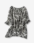 【ドゥクラッセ/DoCLASSE】の綿スラブ・ボートネックチュニック ブラックパターン|ID: prp329100003116837 ipo3291000000035799407