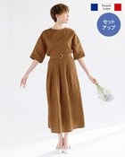 【ドゥクラッセ/DoCLASSE】のフレンチリネン・フレアセットアップ/ロング 人気、トレンドファッション・服の通販 founy(ファニー) ファッション Fashion レディースファッション Fashion for Women ワンピース Dresses エレガント 上品 Elegant スリット Slit, Slit Detail セットアップ Set-Up, Coordinated Outfit フォルム Silhouette, Form フランス France, French フレア Flare, Flared フレンチ French, French Style リネン Linen, Linen Fabric ロング Long, Long-Length 夏 Summer thumbnail キャメル|ID: prp329100003116847 ipo3291000000033126148