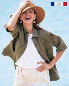 【ドゥクラッセ/DoCLASSE】の極リネン・サファリシャツジャケット オリーブ|ID: prp329100003116866 ipo3291000000028258581