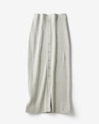 【ドゥクラッセ/DoCLASSE】のワイドリブ・ボタンデザインスカート ライトグレー|ID: prp329100003116882 ipo3291000000035796077