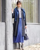 【ドゥクラッセ/DoCLASSE】のエアメルトン・CPOシャツコート ミッドナイトブルー|ID: prp329100003116892 ipo3291000000035797974