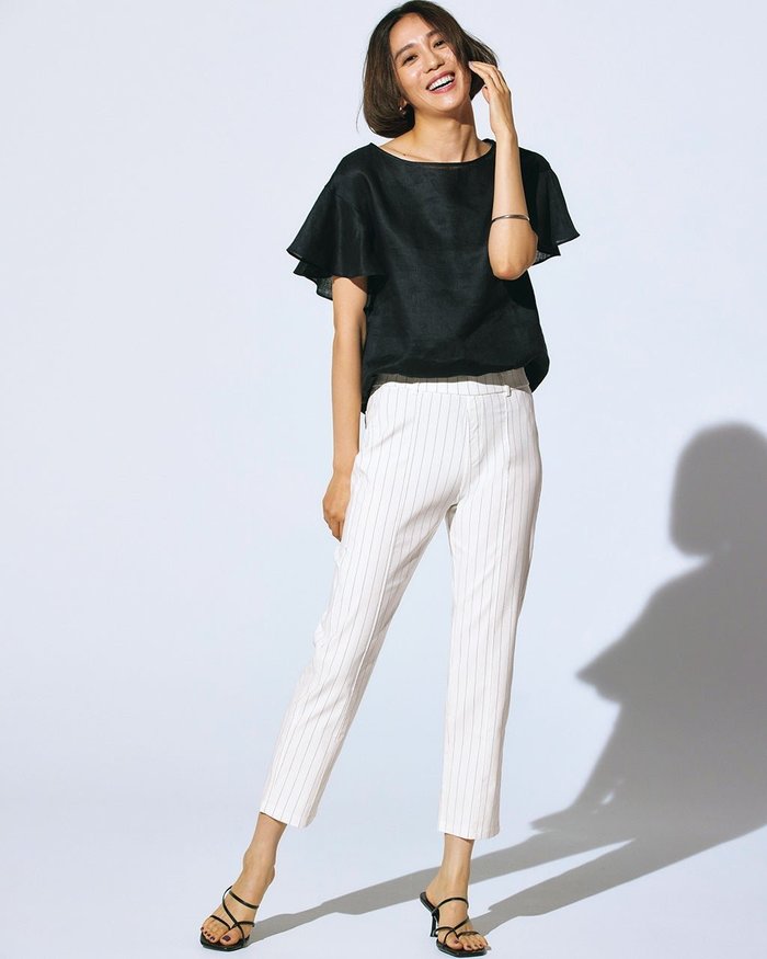 【ドゥクラッセ/DoCLASSE】のドライタッチ・ピンタックパンツ63㎝ インテリア・キッズ・メンズ・レディースファッション・服の通販 founy(ファニー) https://founy.com/ ファッション Fashion レディースファッション Fashion for Women パンツ Pants & Trousers フロント Front, Front Design |ID: prp329100003116909 ipo3291000000028258472